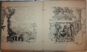 Johann Bossard: Wanderschaft, Entwürfe für ein Künstlerbuch, Titel, 1900, JB1126, Foto: Kunststätte Bossard, Jesteburg